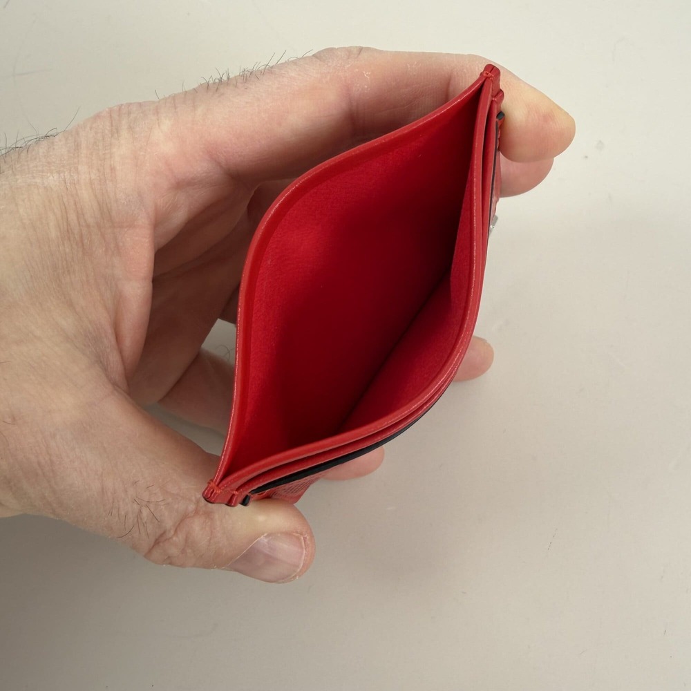 Christian Louboutin Kios Perforated Leather Card Holder Red image 3